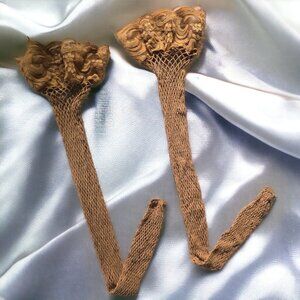 NWOT Tan/Lt. Brown Fishnet Intimate Stockings (See Meas for Size)